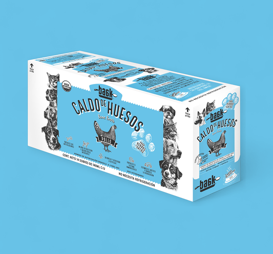 Caja de Caldo de Huesos de Pollo para Perros y Gatos | 14 Pouches
