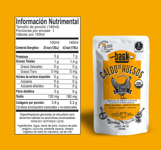 Caja de Caldo de Huesos de Pollo para personas