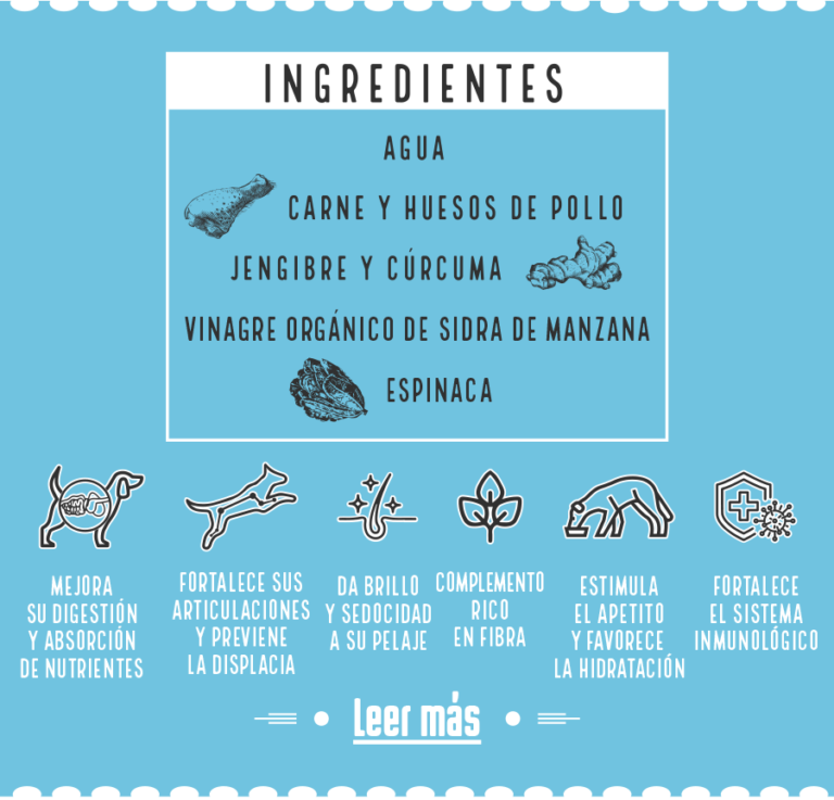 Caja de Caldo de Huesos de Pollo para Perros y Gatos