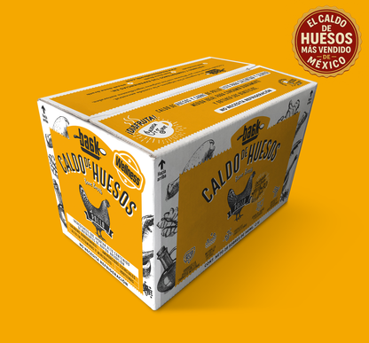 Caja de Caldo de Huesos de Pollo para personas