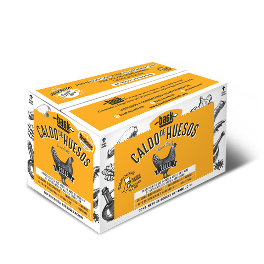 Caja de Caldo de Huesos de Pollo para personas