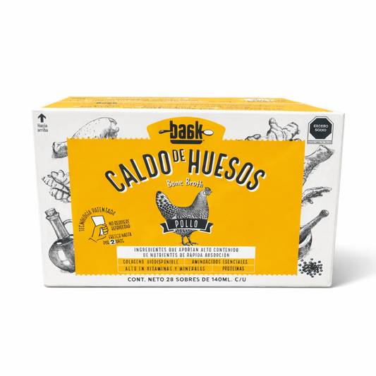 Caja de Caldo de Huesos de Pollo para personas