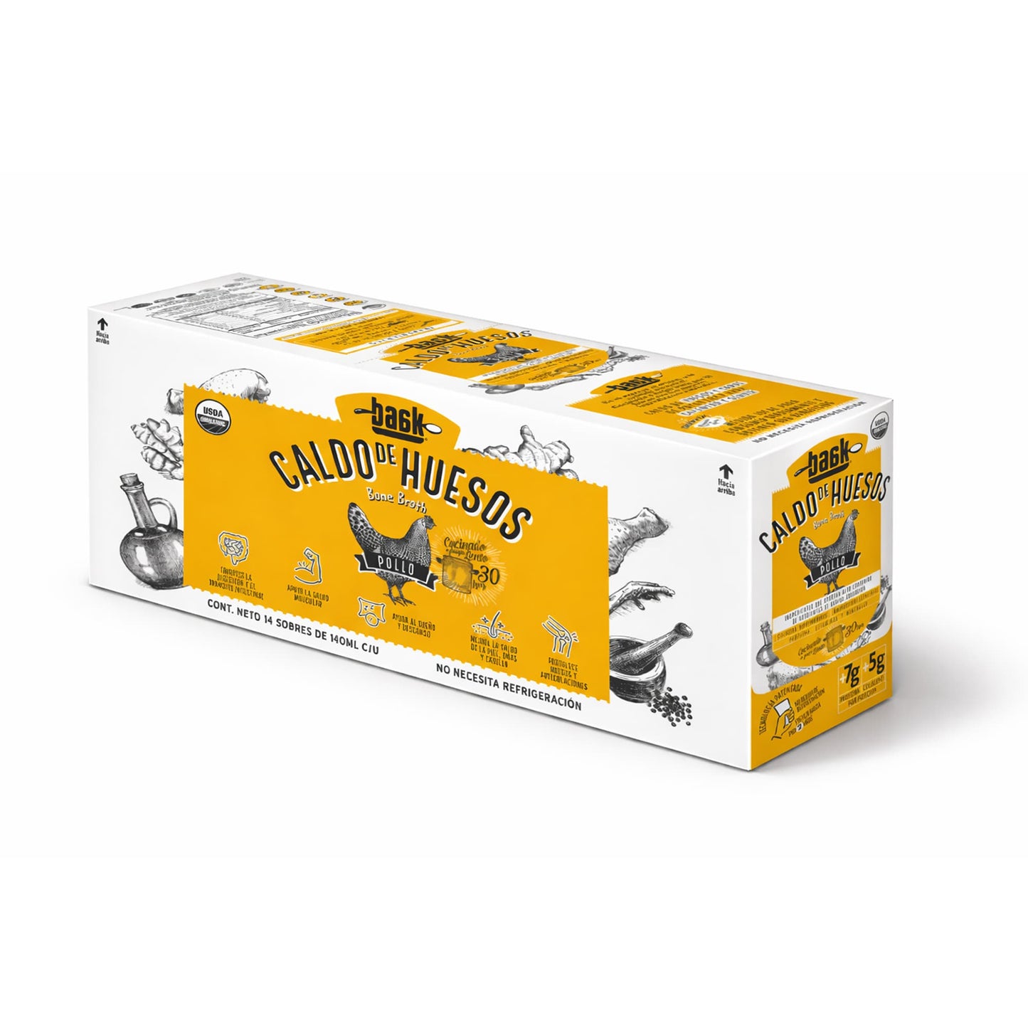 Baak Bone Broth Personas – Caldo de Huesos | 14 pzas (Caja Amarilla)
