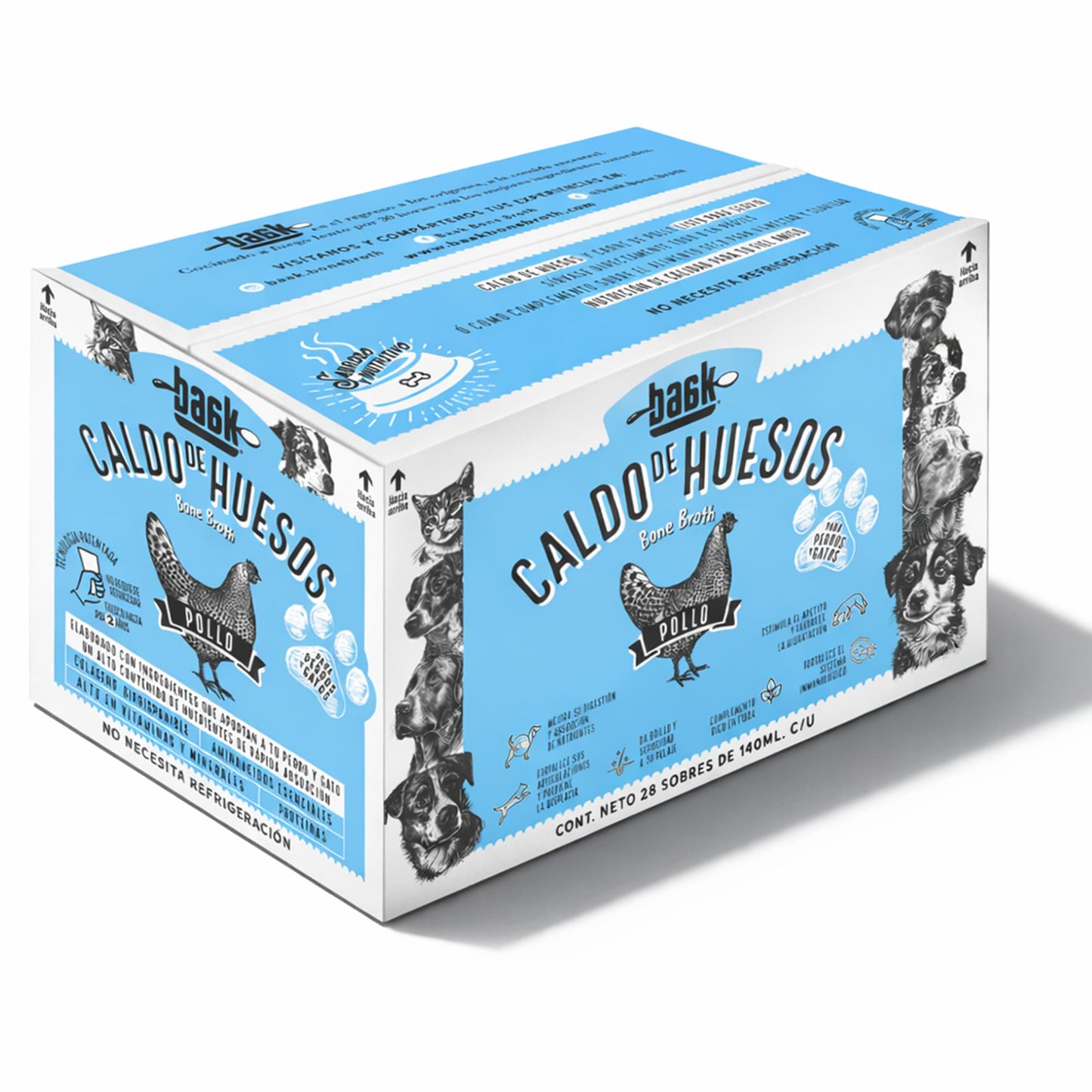 Baak Bone Broth para perros y gatos 28pzas.