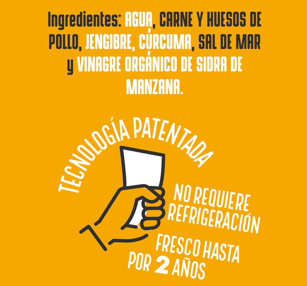 Caja de Caldo de Huesos de Pollo para personas