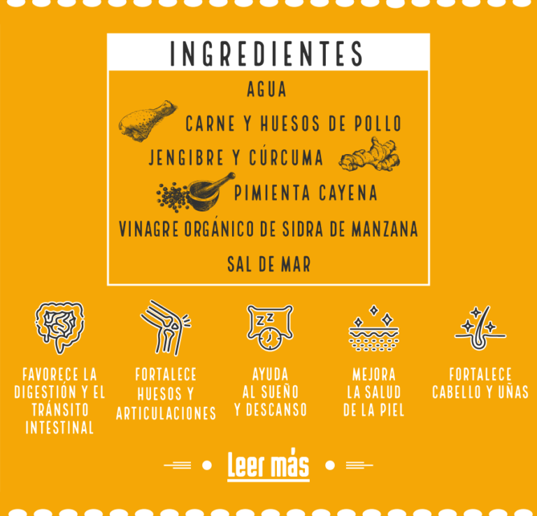 Caja de Caldo de Huesos de Pollo para personas