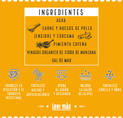 Caja de Caldo de Huesos de Pollo para personas