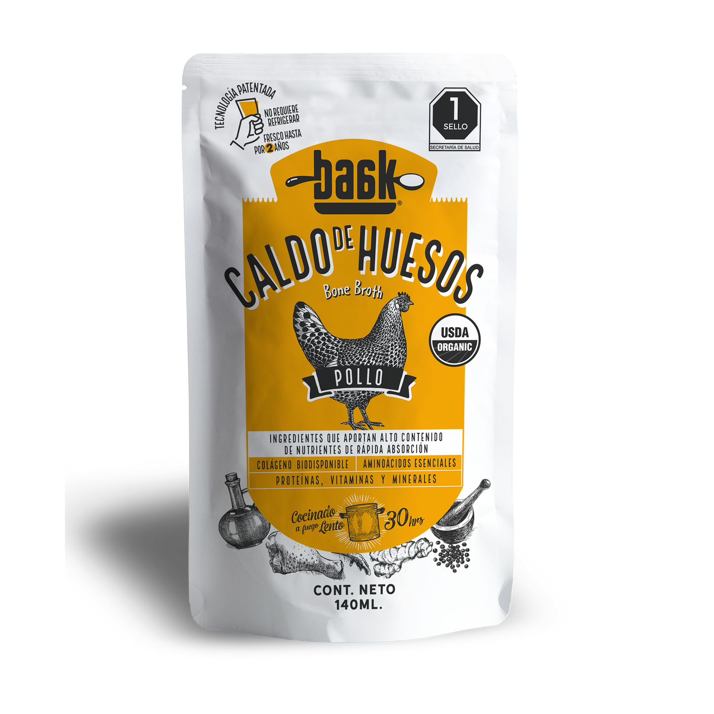 Baak Bone Broth Personas – Caldo de Huesos | 14 pzas (Caja Amarilla)