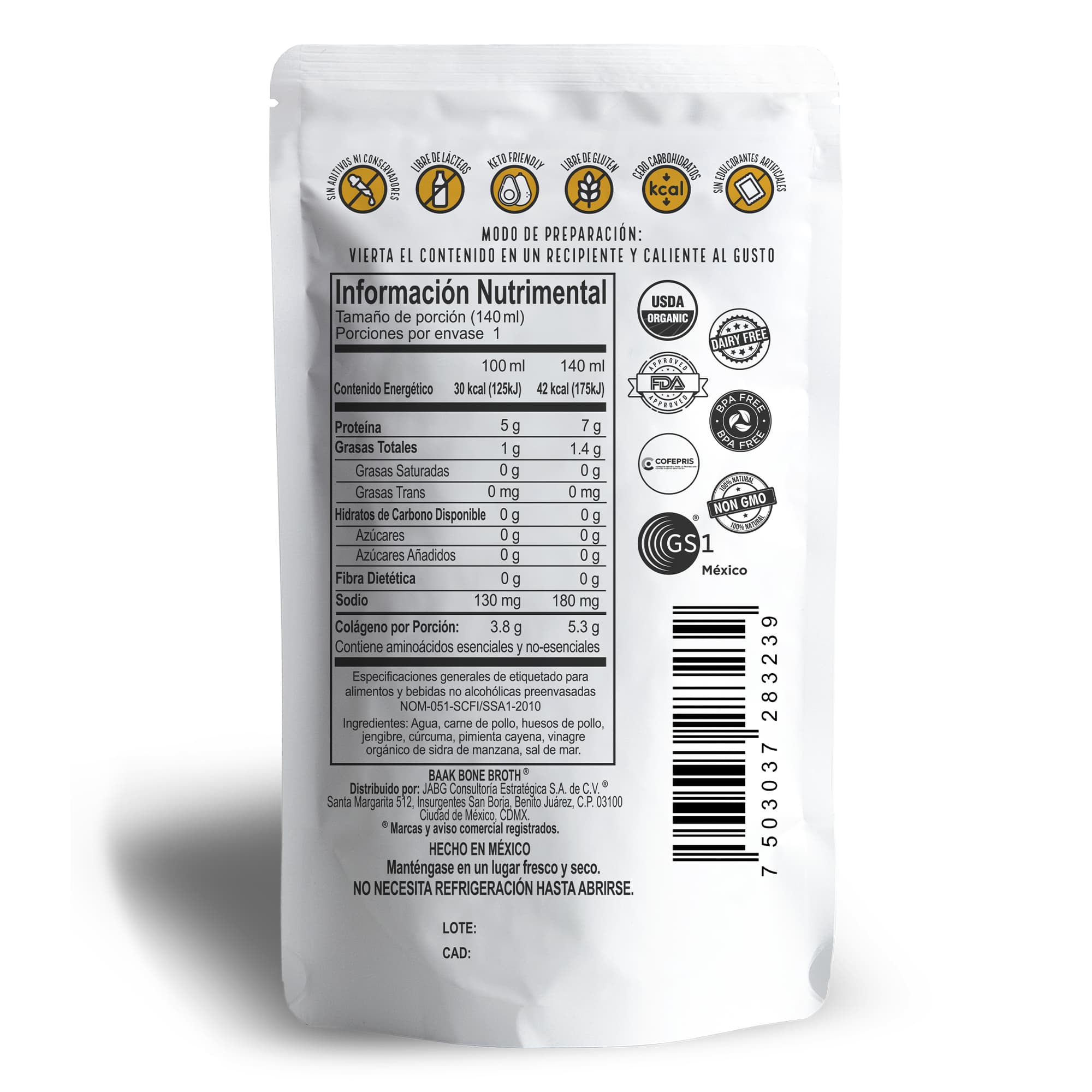 Baak Bone Broth para persona 7pzas.